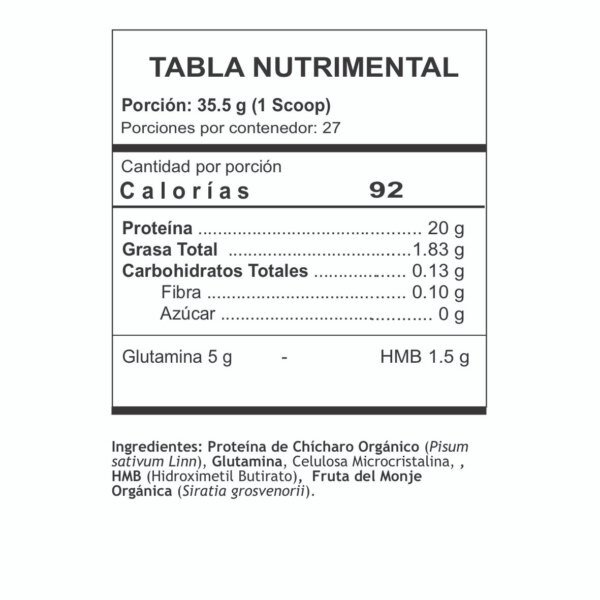 ProTn, Proteína de chícharo,  sabor natural - Image 4