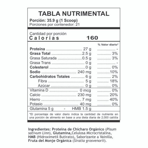 ProtnV, Proteína de chícharo, sabor vainilla - Image 4