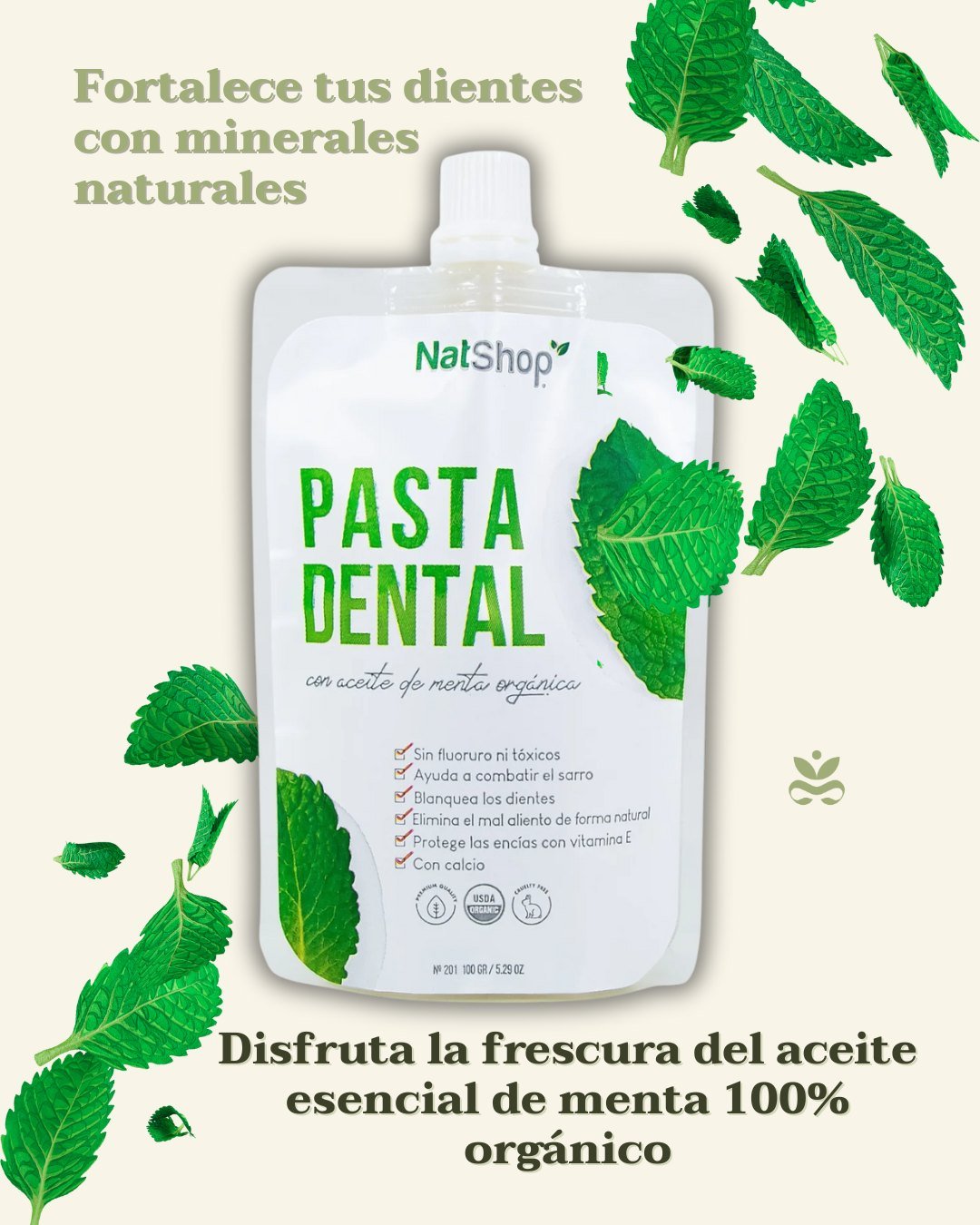 En el Día Mundial de la Educación Ambiental recordemos que cada elección cuenta.
La pasta dental natural de NATSHOP protege una de las zonas más absorbentes de tu cuerpo, eliminando sustancias dañinas que pueden afectar tu salud, con minerales esenciales y aceite de menta 100% orgánico, fortalece tus dientes, blanquea de forma natural y mantiene tu sonrisa fresca y saludable.
🌿 Sin flúor ni tóxicos🌿 Combate el sarro y protege tus encías🌿 Elimina el mal aliento con frescura natural
También protege el planeta al eliminar tóxicos que contaminan el agua y afectan la salud.
Haz de tu rutina un ritual de bienestar consciente con la pasta dental natural de NATSHOP. Disponible en línea y en la tienda boutique Essenzia