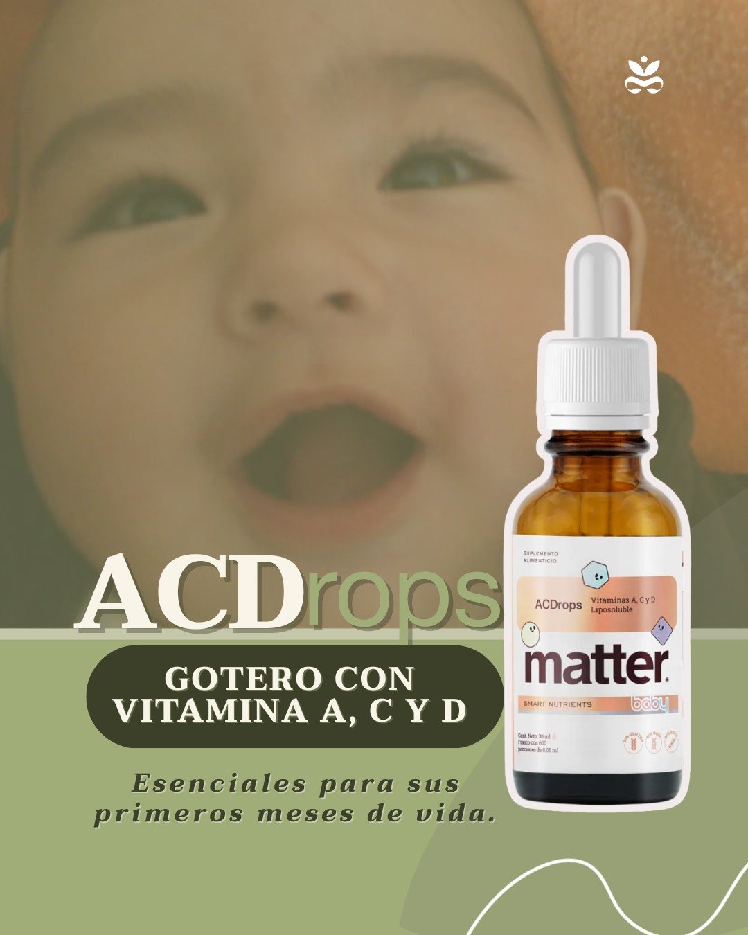 ¿Tu pediatra te recetó darle a tu bebé vitaminas A, C y D, esenciales para que sus huesos crezcan fuertes y su desarrollo sea el ideal? ¿Pero es tu primera vez navegando el mundo de los suplementos para tu bebé?
No estás sola. 🍼
Sabemos que esos primeros 12 meses están llenos de preguntas, especialmente cuando se trata de su nutrición. Por eso existe ACDrops, el aliado diseñado específicamente para la etapa más tierna de tu pequeño (0 a 12 meses).¿Por qué las mamás lo eligen? El Trío Perfecto: vitaminas A,C y D. Además, ¡es tan fácil de dosificar que se volverá parte de su rutina en un segundo!
Adquiérelo en nuestra tienda Essenzia online y boutique. 🛒