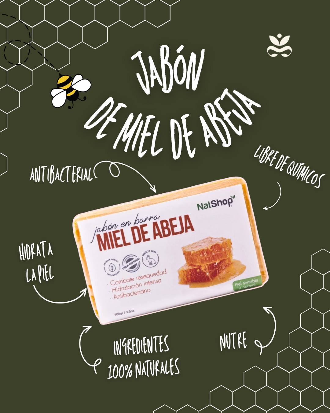 Lo que nadie te dice de la miel de abeja te lo revelamos. 

🍯 La miel de abeja es un tesoro natural para tu piel.
Rica en antioxidantes, vitaminas y propiedades antibacterianas, la miel ayuda a:
🌸 Mantener la piel hidratada y suave.
✨ Regenerar y proteger contra agresiones externas.
🌿 Equilibrar y dar luminosidad natural.

El jabón en barra de miel de abeja de Natshop, disponible en Essenzia línea y boutique, transforma tu rutina diaria en un ritual de cuidado profundo. Cada uso es un abrazo nutritivo para tu piel.
👉 Descúbrelo hoy en #Essenzia y regálale a tu piel el poder de la naturaleza.