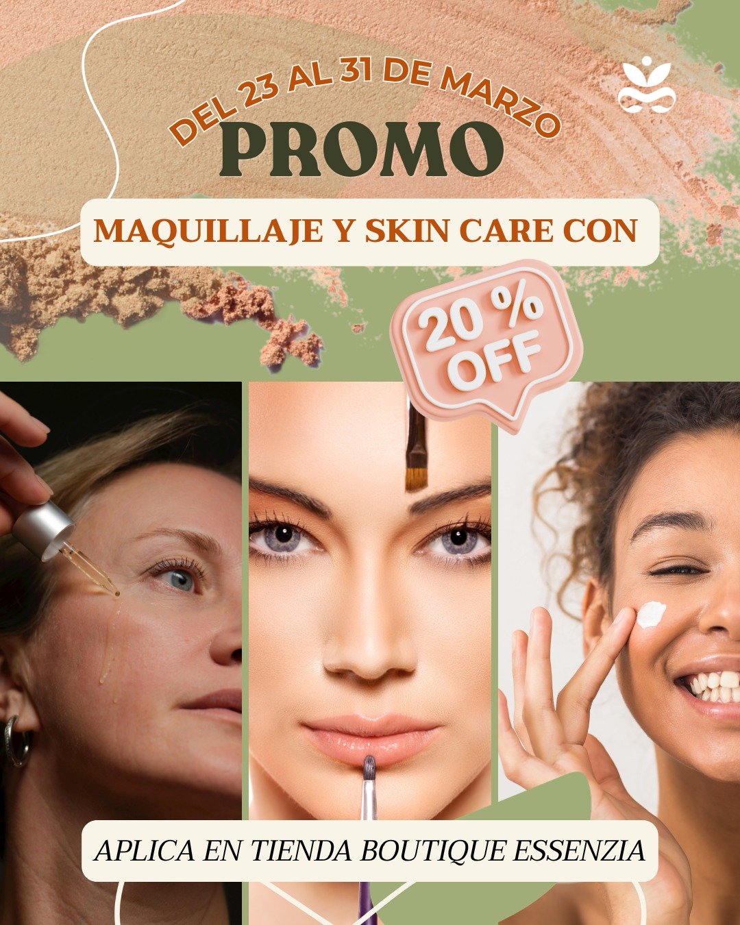 🚨 ¡No dejes pasar esta oportunidad!
En Essenzia Boutique seguimos celebrando la belleza con 20% de descuento en maquillaje y skin care de marcas premium y naturales.
Disponible hasta el 31 de marzo 2026.
Pregunta por los productos participantes y vive la experiencia de cuidarte con lo mejor.
📍 Av. Cuauhtémoc 1040, CDMX. Torre de Especialidades, H. San Ángel Inn. Ácora.
🕘 Lunes a viernes | 8:00 a 20:00 hrs
Sábado | 9:00 a 18:00 hrs
💎 ¡Tu piel merece lo mejor!
#MaquillajePremium #CDMXBeauty #SkinCareNatural #BeautyLoversMX #RedescubreEquilibrio
