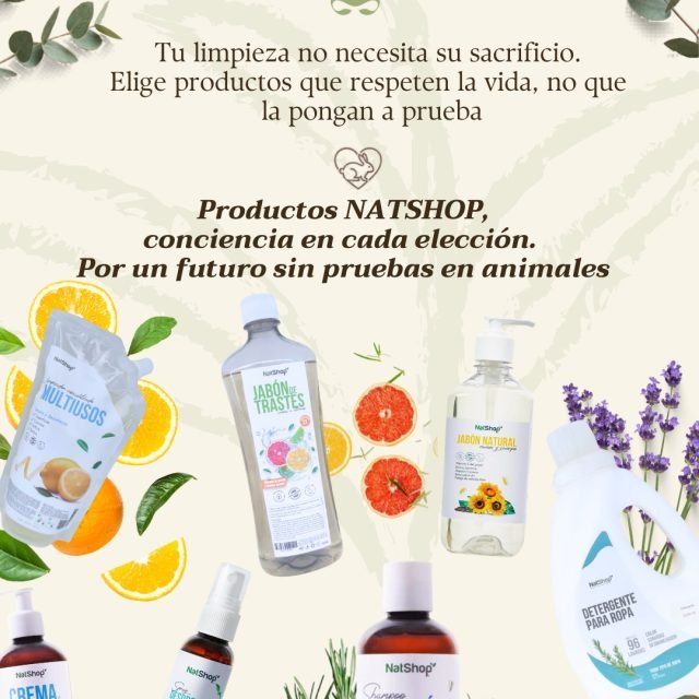 En Essenzia tenemos la convicción de que lo natural es más efectivo y humano. 
Al elegir productos para tu belleza, cuidado personal o de tu hogar que sean naturales, te unes a un movimiento de consumo responsable donde cada acción individual suma al bienestar colectivo. Fórmulas Conscientes: Ingredientes de alta pureza y libres de tóxicos, que no requieren pruebas en animales. 
Cambiemos la huella que dejamos en el planeta. Por ti, por tu familia y por quienes no tienen voz. Sé parte del cambio. Encuentra toda la gama Cruelty-Free de Natshop en tienda Boutique Essenzia o compra en línea y recibe en casa. 🛍️🐰