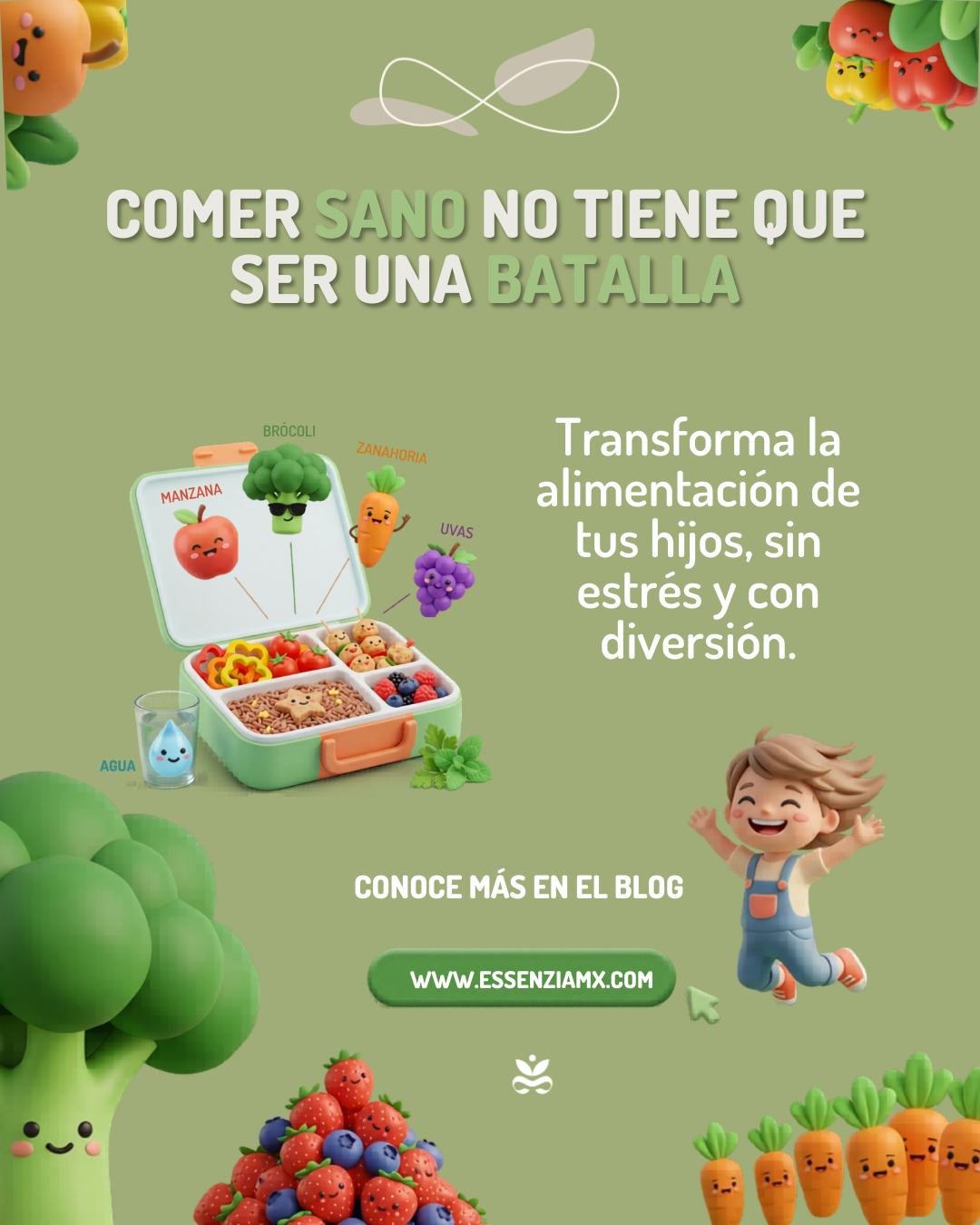 Cuando tus peques 👧👶🧒👦están en la escuela, no siempre puedes vigilar qué comen… 🍏✨ Por eso en #Essenzia te damos opciones naturales, sabrosas y nutritivas que ellos disfrutan y tú confías. 

Descubre en nuestro blog cómo hacer que comer saludable sea divertido y fácil, incluso fuera de casa.

#MesDeLasInfancias #BienSer #RedescubreEquilibrio