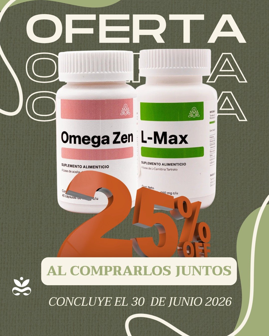 Este mes del padre, regálale el dúo perfecto de la nutrición
inteligente con un 25% de descuento exclusivo,
#ComboProPapá:
👍Omega Zen: El escudo para proteger su corazón, regular la
presión arterial y mejorar su memoria.
👍L-Max: El motor que convierte las grasas en energía pura,
reduciendo la fatiga muscular.¿Por qué juntos? Mientras el Omega-3 cuida su sistema cardiovascular, la L-Carnitina optimiza su rendimiento y resistencia diaria. ¡El equipo ideal! o compra en línea.
Encuéntralo en #Essenzia: Visítanos en nuestra tienda boutique.
Promoción válida por tiempo limitado. Concluye el 30 de junio de 2026.
*Suplementos alimenticios, no son medicamentos.#SuplementosPremium #MesDelPadre #EnergíaNatural #BienSer