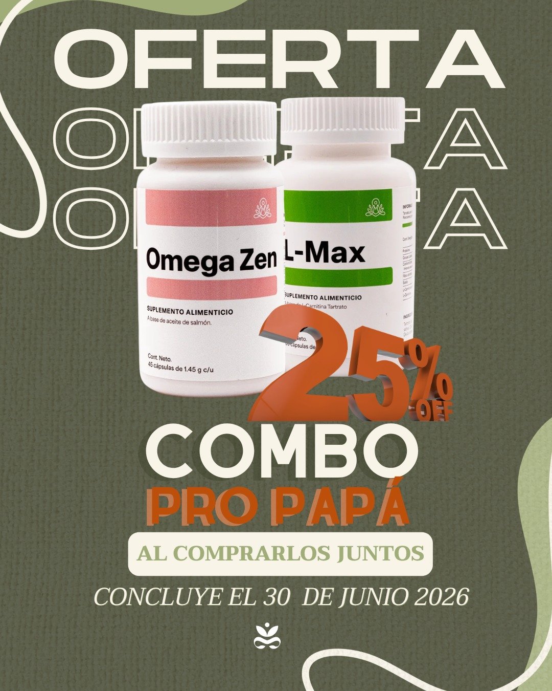 Faltan muy pocos días para que termine junio y el #ComboProPapá.
Si buscas optimizar tu energía, ganarle al cansancio y cuidar tu salud, este es el momento estratégico para actuar.
Aprovecha los últimos días y llévate un 25% de DESCUENTO exclusivo en este kit de bienestar integral:
🧠 Omega Zen: El escudo protector para tu corazón. Regula la presión arterial y potencia tu memoria y enfoque diario.
🔋 L-Max: Tu motor metabólico. Convierte la grasa en energía pura para ganarle a la fatiga y rendir al 100% en cada entrenamiento.Las unidades están volando. ¡Dale a tu cuerpo el impulso premium que se merece antes de que termine la promoción!📅 Vigencia: Hasta el 30 de junio de 2026.
🛒 ¿Cómo ordenar? 🌐 En línea: Compra directo y seguro en essenziamx.com 🏢 Tienda Boutique o un whatsapp al: 55 6486 6015 para ayudarte a hacer tu pedido.