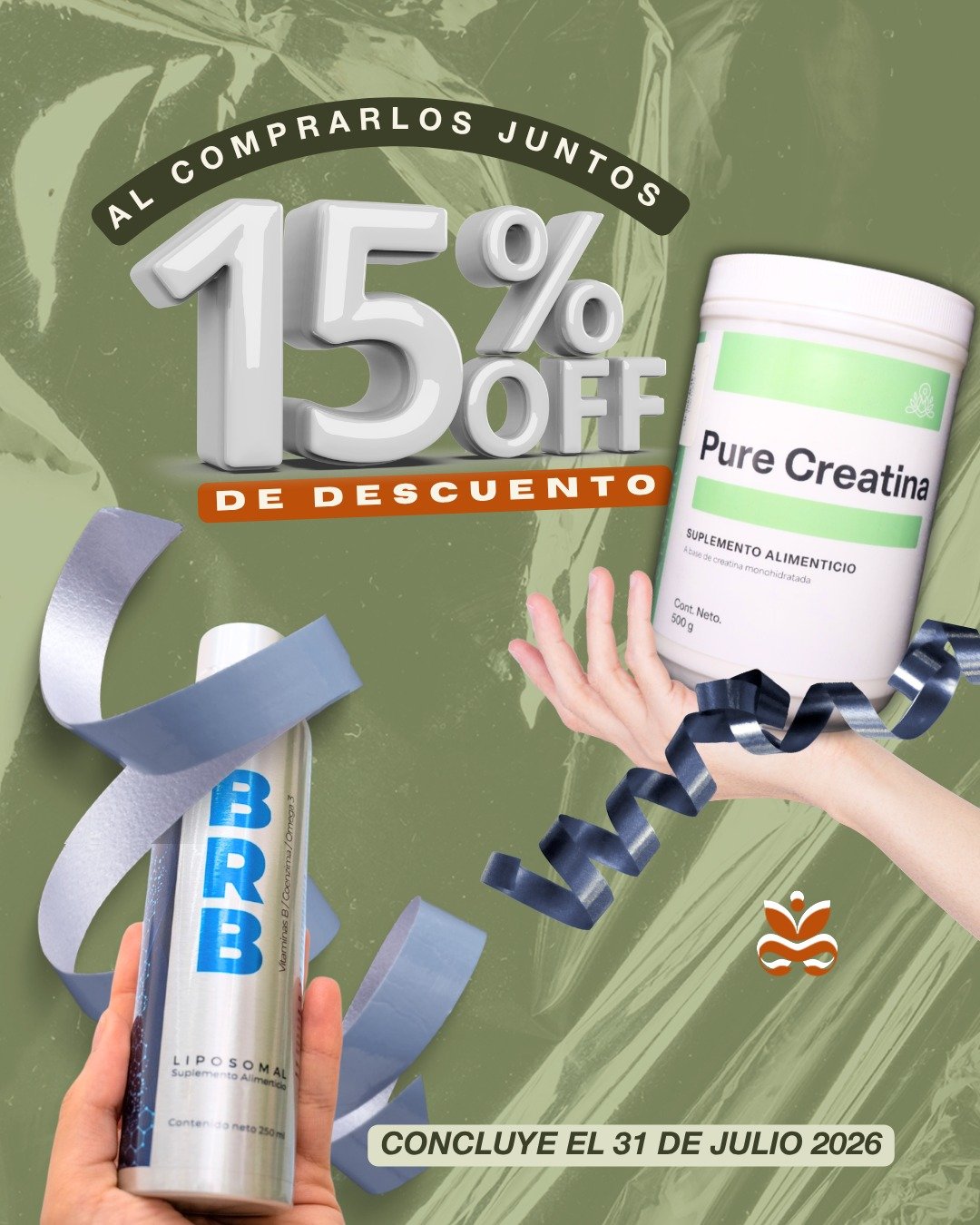 ¿Tu mente va más lento que tu día? Hackea tu enfoque. 🧠⚡️Lleva tu productividad al máximo nivel de rendimiento: Pure Creatina + #BRB Liposomal.Pure Creatina: Combustible celular directo que acelera la velocidad de respuesta de tu cerebro.
BRB Liposomal: Complejo B, Ginkgo y Ginseng que eliminan la niebla mental con absorción inmediata.
Energía celular y claridad absoluta para mantener el enfoque al 100%.
🔥 PROMO DE JULIO: ¡Desbloquea tu potencial y ahorra! Llévate el combo con 15% de DESCUENTO.🛒 Consíguelo en línea o en nuestra Tienda Boutique Essenzia. ¡Clic en el enlace de la bio!
