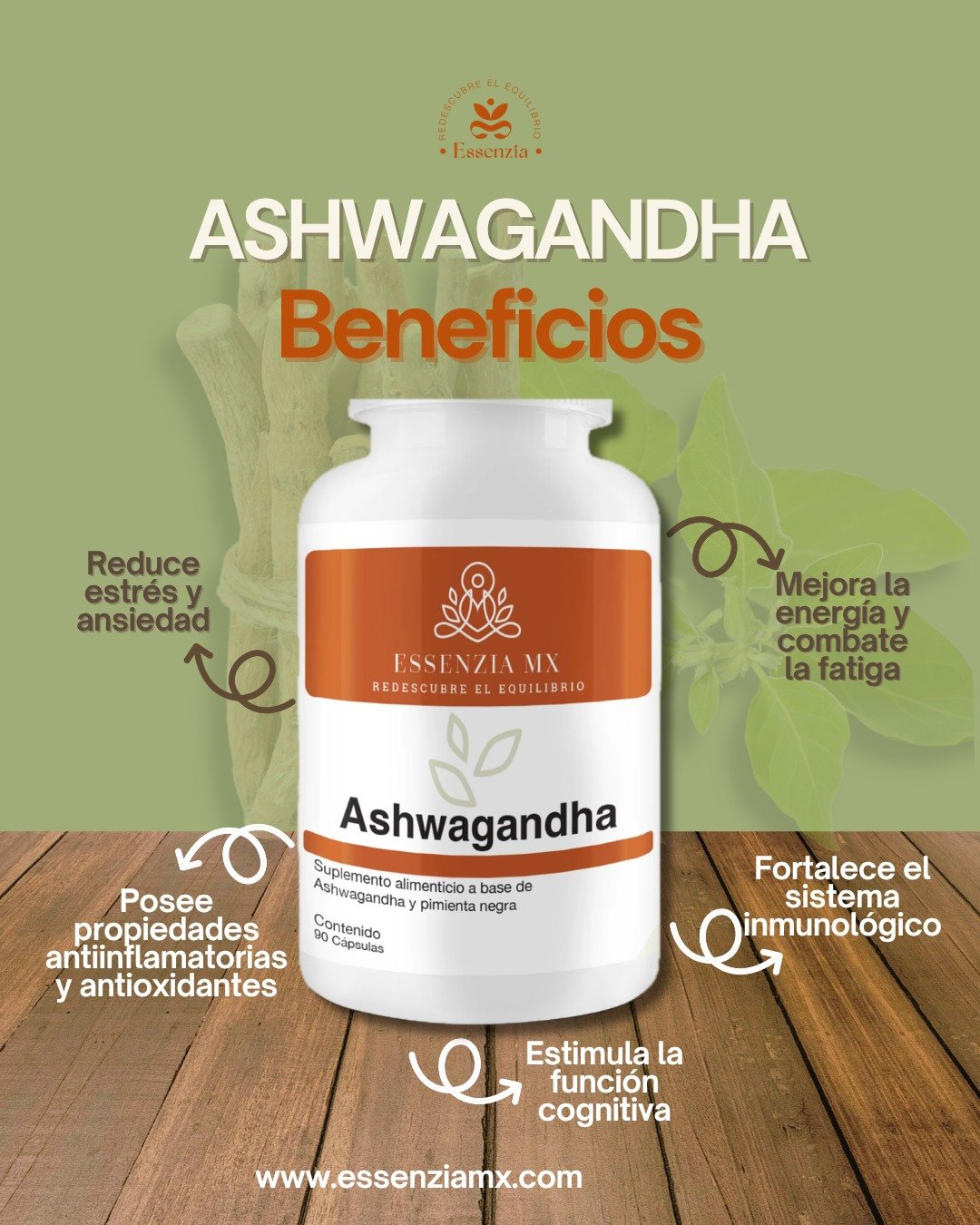 Son las 6:00 p.m., tu lista de pendientes sigue creciendo y sientes los hombros rígidos por el estrés de todo el día. Intentas concentrarte, pero el cansancio mental te frena.Ashwagandha Essenzia es el apoyo natural que necesitas para recuperar la calma y el enfoque en momentos de alta tensión. Como adaptógeno, equilibra la respuesta de tu cuerpo ante el estrés sin darte sueño durante el día, facilitando un descanso profundo por la noche.
Ayuda a reducir el cortisol y la ansiedad.
Disminuye la fatiga mental y mejora la concentración.
Favorece un sueño verdaderamente reparador.🛍️ Consíguela en nuestra tienda en línea Essenzia o en boutique.
*No es un medicamento. Consulta a tu médico.
#Ashwagandha #Adaptógenos #BienestarIntegral #ManejoDelEstrés #RedescubreEquilibrio