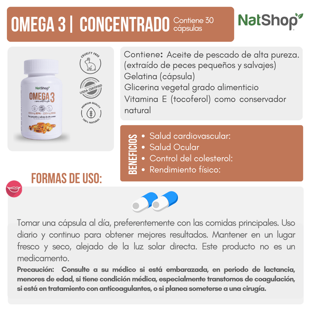 Cápsulas Omega 3 Concentrado - 330mg EPA / 220mg DHA - Image 3