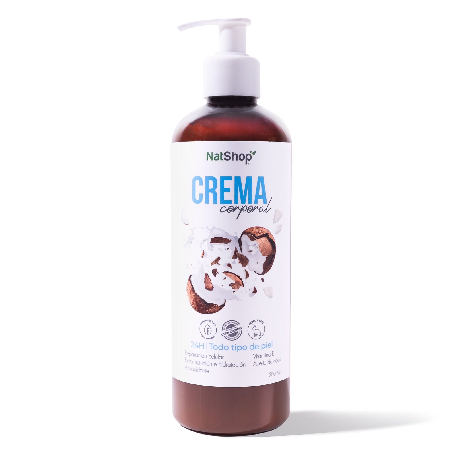 Crema corporal de coco orgánico
