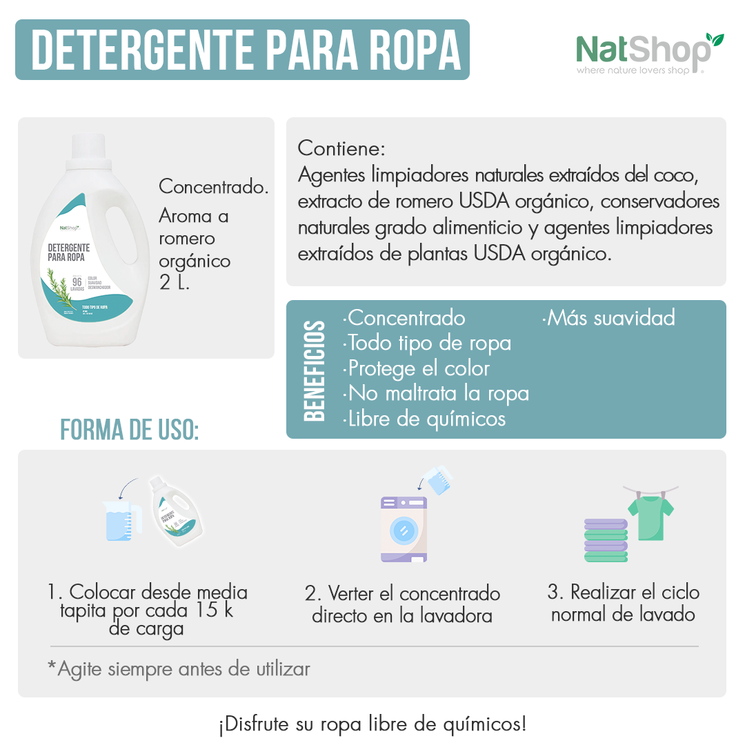 Detergente para ropa concentrado – Romero orgánico - Image 4