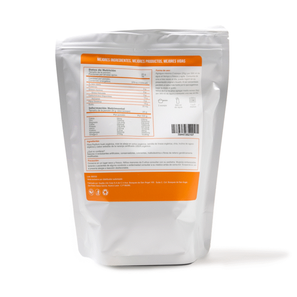 Fibra psyllium y Omega 3 vegetal – sabor naranja orgánica - Image 3