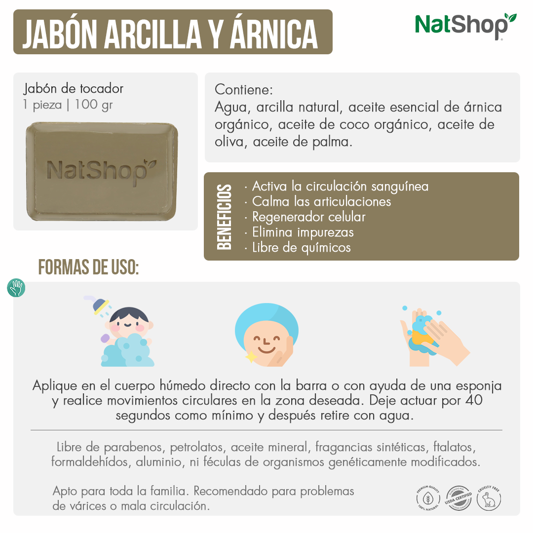 Jabón de arcilla y árnica - Image 5