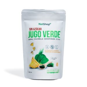 Jugo verde 100 % natural sin azúcar, sabor a piña