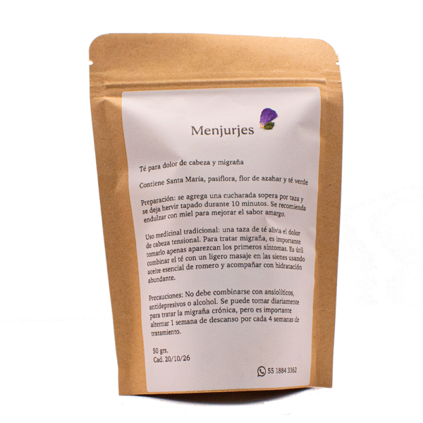 Té para el dolor de cabeza Menjurjes