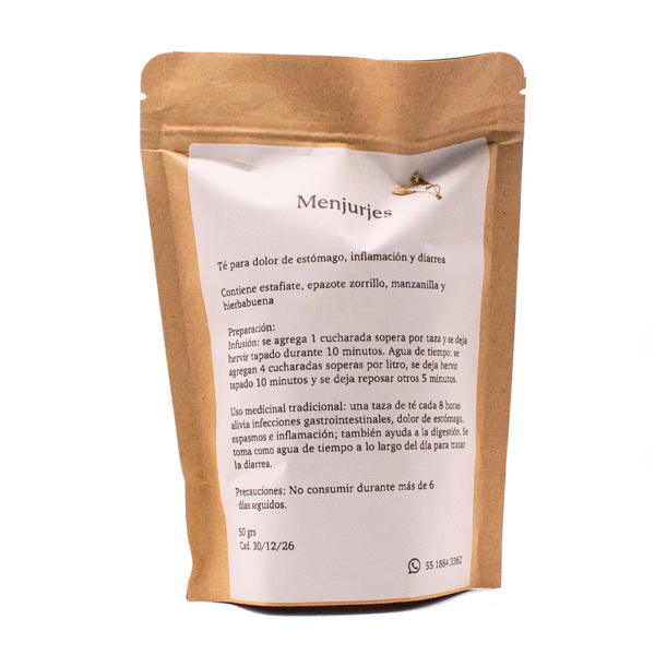 Té para el dolor de estómago, inflamación y diarrea Menjurjes