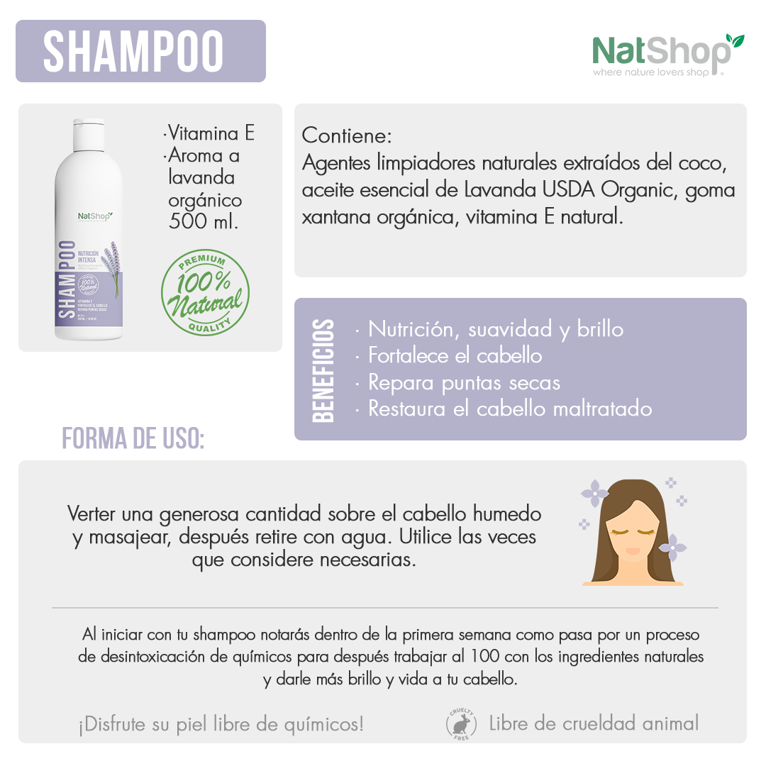 Shampoo natural - lavanda orgánica y vitamina E - Image 4