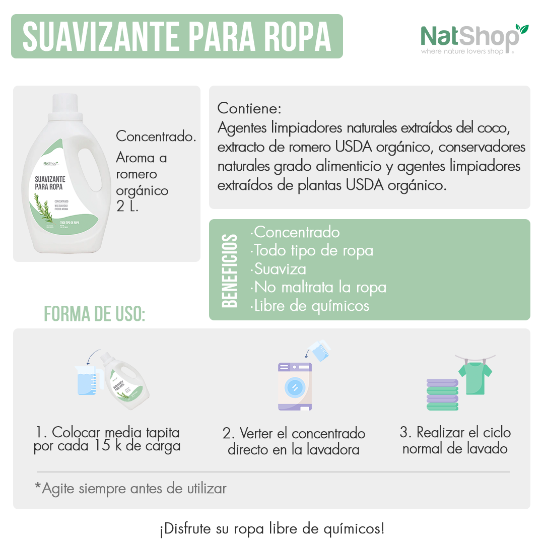 Suavizante para ropa concentrado – Romero orgánico - Image 4