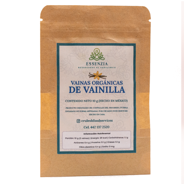 Vainas orgánicas de vainilla